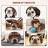 Dog Costume Cat Apparel, Curly Braids Headgear Wigs, Cute Funny Pet Hair Accessories (flax)