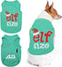Parisian Pet Dog Tshirt, Embroidered “Elf Size” Dog Shirt, Lightweight Cotton, Machine Washable