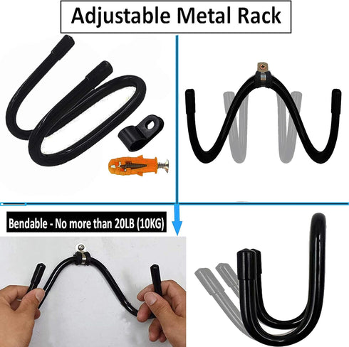 Upgrade Large Surfboard Storage Rack, Adjustable Wall Mount for Ski, Snowboard, Wakeboard, Skateboard - Holds Up to 20LB