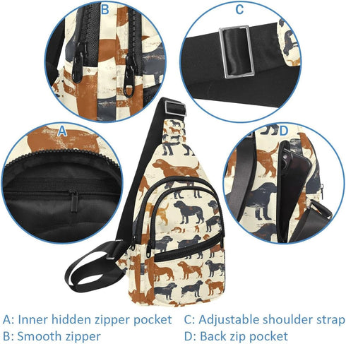 CHENZZZZ Backpack Daypacks Doggy Sling Crossbody Bag Convertible, Small Diaper Bag Hiking