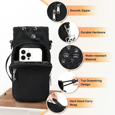 AGLOD Water Bottle Carrier with Strap - Essential Crossbody Bag for Active Lifestyles
