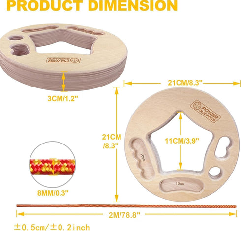 Double-Sided Portable Hangboard for Climbing - Finger Strength Training