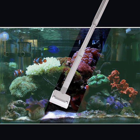 Saltwater Aquarium Cleaner, Fish Tank Scraper Cleaning Tools 17.7-48 Inch for Acrylic or Glass