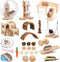 Sonwyoung 40 Pcs Hamster Cage Accessories, 9.5'' Exercise Wheel, Wood Platform Hideout House,