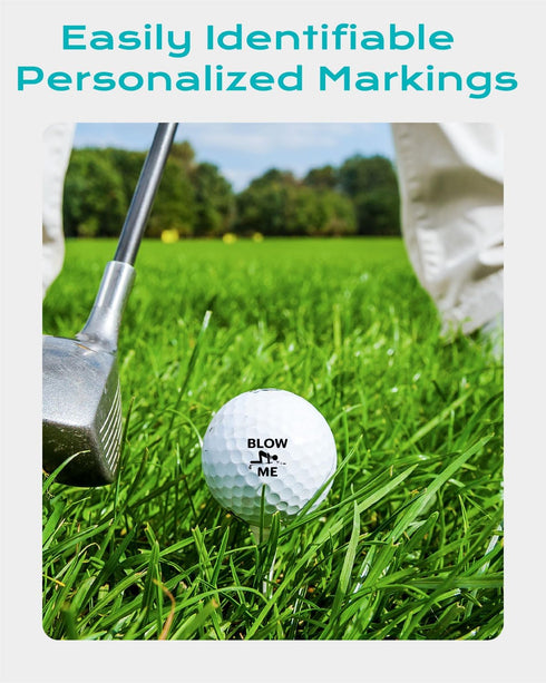 Giftspire Funny Golf Ball Stamp, Monogram Marker for Easy Identify & Reusable Personalized Golfball Stamper Marking