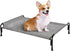 Veehoo Elevated Dog Bed, Medium Black Silver, Cooling Camping Raised Pet Bed with Slope Headrest, Washable, CWC2204