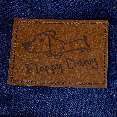 Floppy Dawg Large Dog Bed Replacement Cover, Removable Machine Washable for Mattress & Rectangular Pillow Beds, Blue