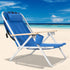Buyter Portable High-Strength Beach Chair with Adjustable Headrest in Blue Color