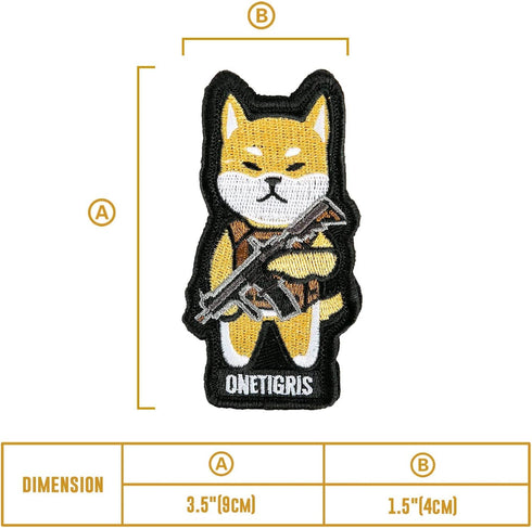 OneTigris K9 Patch Dog Morale Patch for Vest Harness Collar Leash (Shiba Inu)