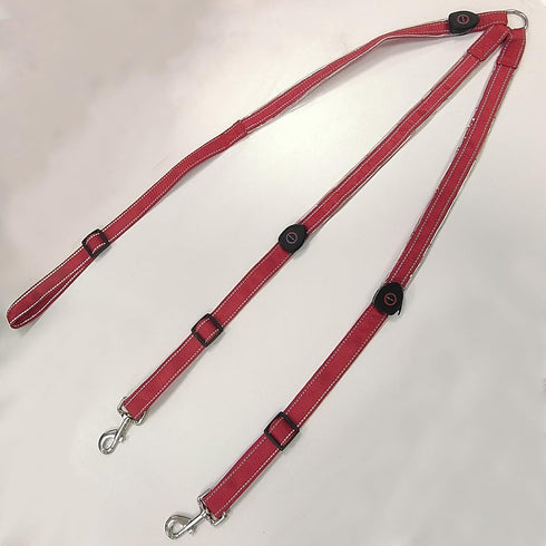 SSZYace Adjustable LED Horse Breastplate Collar, Nylon Night Flashing Light Bar Harness with 3 Modes (Red)