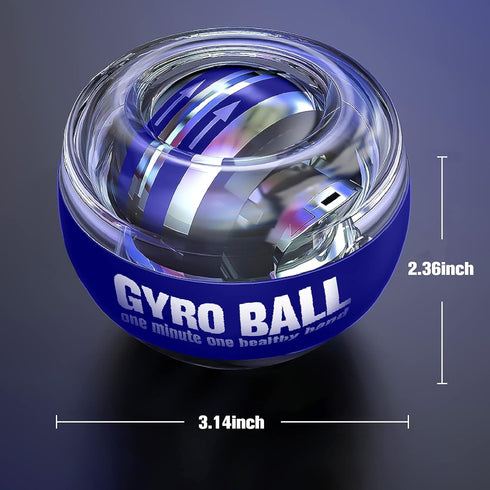 Wrist Trainer Ball - Auto-Start Gyroscopic Forearm Exerciser for Strengthening Arms, Fingers, and Wrist Bones