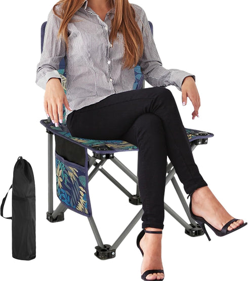 Generic Backpack 286lbs Portable Camping Chair - Lightweight Folding Seat, Chair Side Pocket, Capacity, Compact Outdoor