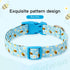 Adjustable Dog Collars with Buckle for Cute Girl Boy Dogs, Soft Fancy Pet Collar with Bee Design for Small Medium Large