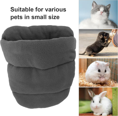 POPETPOP Pet Cave Bed for Small Animals, Cotton Padded, Suitable for Rabbit, Dog, Cat, Guinea Pig, 1.0"L x 1.0"W x