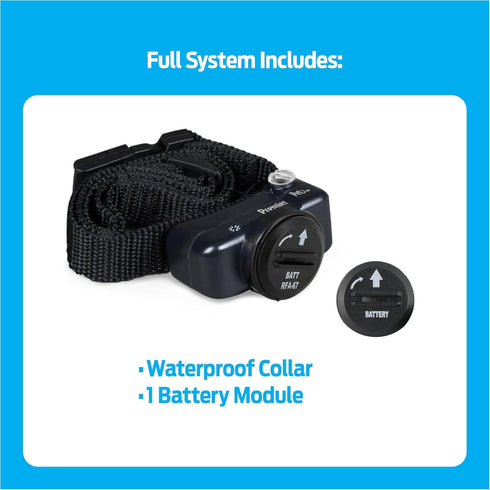 In-Ground Add-A-Dog Collar, Adjustable Waterproof Collar for Small Medium Large Dogs, 4 Static Correction Levels,