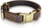 Leather Dog Collar with Metal Quick Release Buckle, Soft Genuine Cowhide, Adjustable for Small Medium Large Dogs (L,