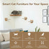 45LBS 3 Cat Wall Shelves with Non-Slips Steps, Space-Saving Mounted Cats Walls Furniture & Shelf with Washable Cushion