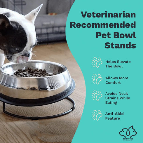 Enhanced Pet Bowl Stand with New Anti-Skid Feature, Exclusively for Enhanced Pet Bowl (Small)