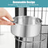 Dog Bowl Stainless Steel, Pet Hanging Food Water Bowl, Cage Feeding Cup Feeder for Dogs, Cats, Rabbits, Birds (Medium)