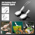 Odoland Mess Kit for Camping, 1 Person with Silicone Collapsible Bowl, Cup & Stainless Steel Spoon for Outdoor