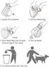 KALLAK Portable Dog Pooper Scooper, Hands Held Pet Poop Picker Upper with Integrated Bag Dispenser and 2 Rolls Waste