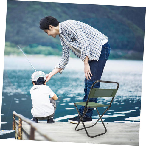 Toddmomy Portable Folding Chair Compact Outdoor Fishing Stool for Camping Travel Picnics Lightweight Space-Saving