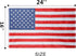 U.S. 50 Star Sewn Boat Flag, 16 x 24 inch Yacht Boat Ensign Nautical US American Flag with Sewn Stripes