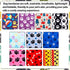 100PCS Hemming Small Dogs Bandanas Bulk Pet Paw Bone Kerchief Triangle Bibs Head Scarves Scarfs Random Patterns