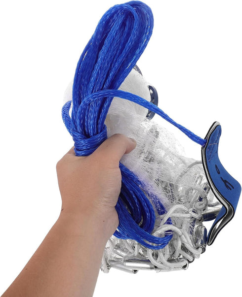 4ft/1.2m Hand Thrown Cast Net for Fishing with Weighted Steel Sinkers, Single Monofilament Mesh, Freshwater