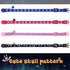 Weewooday 4 Pieces Halloween Skull Cat Collar Breakaway Kitten Collars with Bell, Adjustable Outfit with Skull Patterns