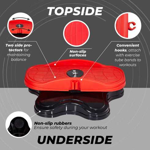 Yes4All Ab Twister Board, New Generation Waist Twisting Disc for Aerobic Exercise, 2pcs in a Box