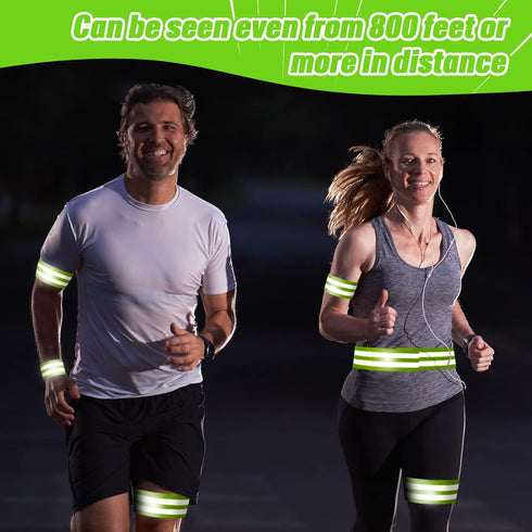 Yilloog 100 Pcs Reflective Arm Bands - High Visibility Reflector Bands for Night Walking, Cycling, Running