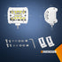 2PCS 4 Inch Sailboat Nilight Marine LED Light Pods Navigation Lights White Spot Flood Combo Ponton Boat Deck Dock