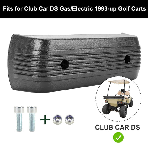 Roykaw Golf Cart Front Bumper with Bolts, Fits Club Car DS Gas and Electric 1993-Up, Durable Black Bumper