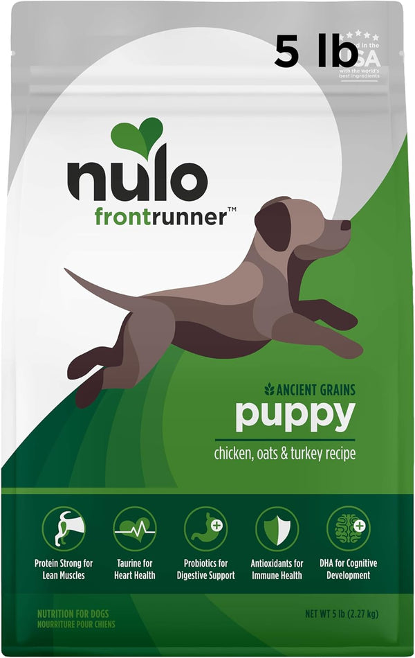 Nulo Frontrunner All Breed Puppy Food, Premium Dry Small Kibble, Ancient Grains with BC30 Probiotic & DHA