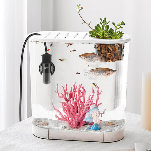 Small Submersible Adjustable Aquarium Heater, Mini Fish Tank Heater 10W with External Temperature Controller