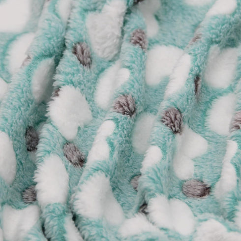 1 Pack 3 Puppy Blankets Fluffy Fleece Warm Sleep Mat with Love Print for Small Dogs & Cats, Mix Love-Small (23"x15")