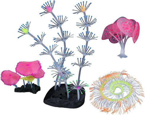 NIHUIFA Fishtank Artificial Plant Landscape Fish Tanks Decorations for Aquariums Terrarium Shrimp Fluorescence