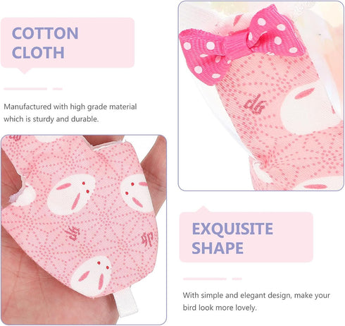 Reusable Parrot Diaper and Bird Flight Costume, Washable Pink L Size Parrot Clothes with Diaper for Pet Birds, Suitable