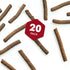 Premium Real Beef Dog Treats - Bully Snap Stick, 20 pack - 100% Natural, No Additives, Rawhide-Free