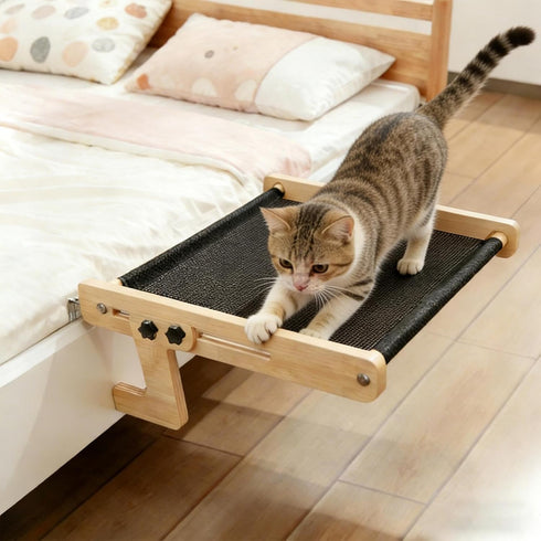 Generic Hammock, Hammock, Cat Window Perch - Double-Layer Window Sill Cat Wooden Pet Sleeping Pet Bedside Hanging Bed