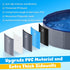 Niubya Foldable Dog Pool, 80 x 12 Inches - Collapsible Hard Plastic Swimming Pool, Portable Bath Tub for Pets Dogs and
