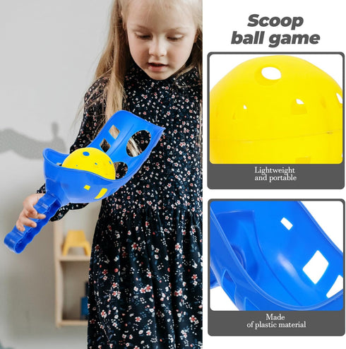 Scoop Ball Game, Plastic Toss and Catch Toys for Kids, Outdoor Indoor Activities for Fun