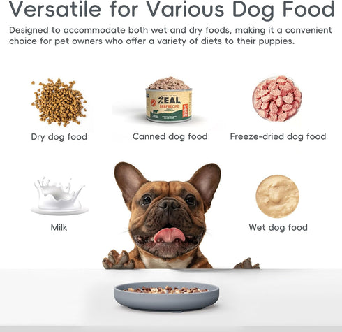 Slow Feeder Dog Bowls, Silicone Puzzle Bowl with Suction Cup for Anxiety Relief, Dishwasher Fit, for All Breeds