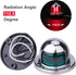 Stainless Steel LED Bow Navigation Lights for Small Boats (One Pair, Silver)