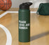 Quinoa Gifts Peace Love and Quinoa Stainless Steel Insulated Water Bottle