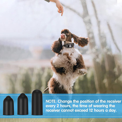 24 Pieces Dog Prong Collar Replacement Parts, Shock Collar Rubber Tips and Silicone Covers for Training (13 mm, 16 mm,
