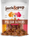 Jack & Pup Pig Ears Slivers, 1lb, Premium Natural Dog Chews, Healthy Odor Free Treats