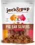 Jack & Pup Pig Ears Slivers, 1lb, Premium Natural Dog Chews, Healthy Odor Free Treats