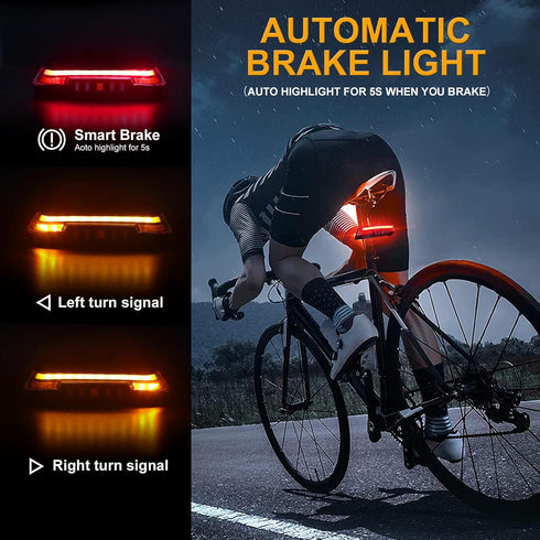 IPX5 JINKEY Bike Turn Signals,Bright Bicycle Turn Signals Front Back Waterproof Wireless Remote Control Rear Bike Light